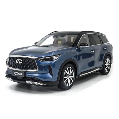 1 64 Für Infiniti QX60 2022 Metall Diecast Miniatur Auto Modell Souvenir Display Druckgussmodelle Motorfahrzeuge(Blau) von DUEVEL