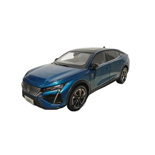 1:18 Für Peugeot 408X 408 2023 Legierung Auto Modell Diecast Spielzeug Sammlung Ornament Jungen Spielzeug Dekoration Druckgussmodelle Motorfahrzeuge(Blau) von DUEVEL