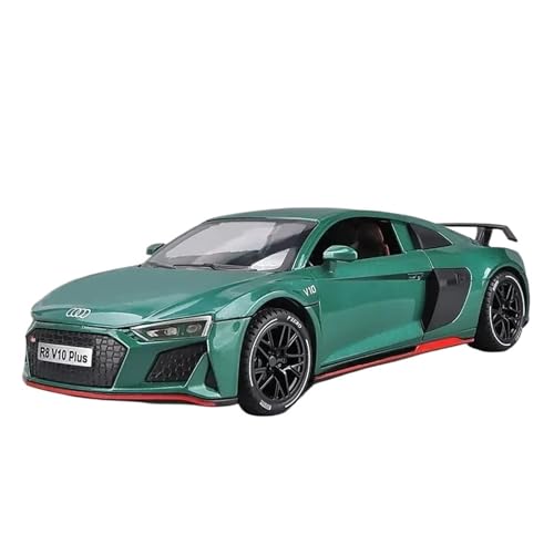 1:24 Für Audi R8 V10 Plus Auto Modell Legierung Sport Diecast Metall Spielzeug Auto Modell Sound Licht Sammlung Spielzeug Druckgussmodelle Motorfahrzeuge(Grün) von DUEVEL