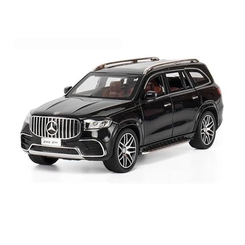 1:24 Für Benz GLS63 AMG Legierung Auto Modell Sound Und Licht Zurückziehen Spielzeug Diecast Spielzeug Auto Sammeln Dekoration Druckgussmodelle Motorfahrzeuge(Schwarz) von DUEVEL