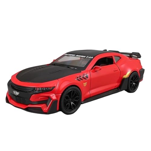 1:24 Für Chevrolet Camaro Hornet Legierung Sportwagen Modell Sound Und Licht Zurückziehen Metall Fahrzeug Modell Spielzeug Druckgussmodelle Motorfahrzeuge(Rot) von DUEVEL