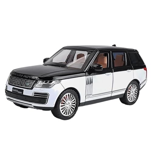 1:24 Für Land Rover Range Rover 2022 SUV Legierung Diecast Modell Spielzeug Autos Sound Licht Auto Fahrzeug Spielzeug Druckgussmodelle Motorfahrzeuge(White) von DUEVEL