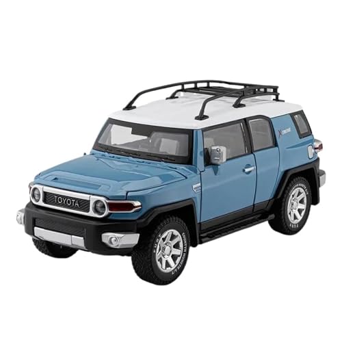 1:24 Für Toyota FJ Cruiser Legierung Auto Modell Druckguss & Spielzeug Metall Fahrzeuge Auto Modell Sound Und Licht Druckgussmodelle Motorfahrzeuge(Blau) von DUEVEL