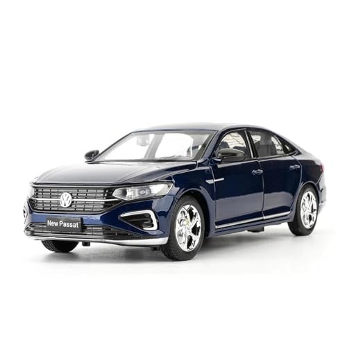 1:24 Für VW Passat 2023 Legierung Auto Diecast Spielzeug Fahrzeuge Auto Modell Sound Und Licht Zurückziehen Auto Sammlungen Druckgussmodelle Motorfahrzeuge(Blau) von DUEVEL