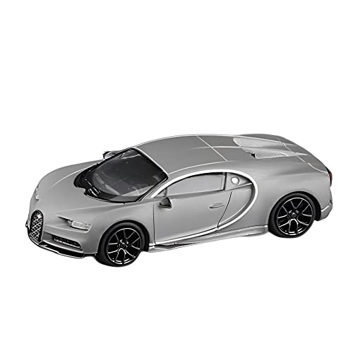 1:64 Für Bugatti Veyron Chiron Legierung Automodell Metalldruckguss Miniatur Simulation Sammlung Geschenk Druckgussmodelle Motorfahrzeuge(Silber) von DUEVEL