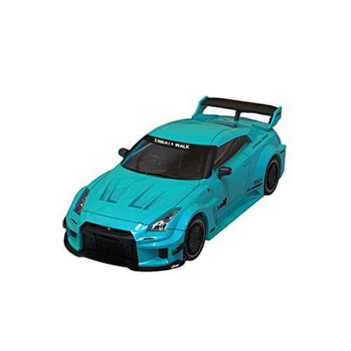 1:64 Für Nissan GTR Tiffany Blau Legierung Modellautos Erwachsene Sammlerstücke Souvenir Ornament Druckgussmodelle Motorfahrzeuge(B) von DUEVEL