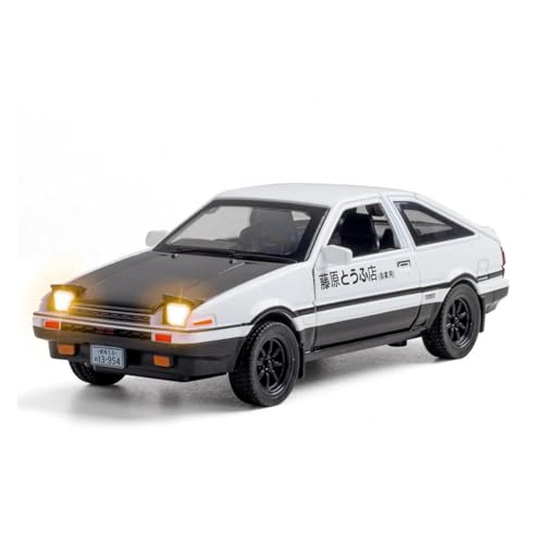 Automodell 1 32 Für Initial D AE86 Toyota Miniaturmodell Pull Back Sound Und Licht Tür Öffnen Junge Spielzeug Druckgussmodelle Motorfahrzeuge von DUEVEL