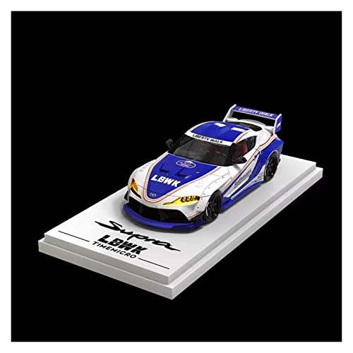 Boutique 1 18 Für Toyota Supra LBWK Simulation Diecast Alloy Sports Car Model Collection Souvenir Display Druckgussmodelle Motorfahrzeuge(Blau) von DUEVEL