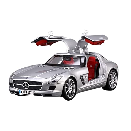 DUEVEL 1 18 Fit Für Mercedes-Benz SLS AMG Blau Legierung Simulation Auto Modell Metall Spielzeug Fahrzeug Sammlung Geschenk Druckgussmodelle Motorfahrzeuge(B) von DUEVEL