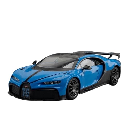 DUEVEL 1 18 Für Bugatti Chiron PUR Sport Legierung Sport Diecasts Metall Racing Super Car Modell Sound Und Licht Spielzeug Druckgussmodelle Motorfahrzeuge(Blau) von DUEVEL