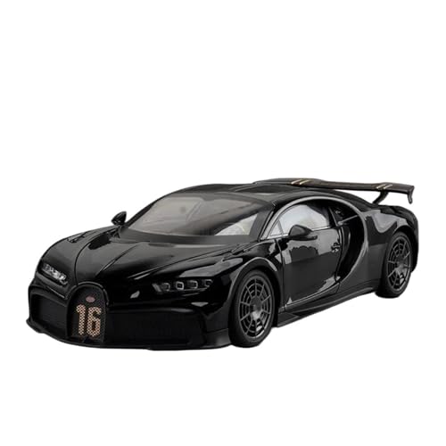 DUEVEL 1 18 Für Bugatti Chiron PUR Sport Legierung Sport Diecasts Metall Racing Super Car Modell Sound Und Licht Spielzeug Druckgussmodelle Motorfahrzeuge(Schwarz) von DUEVEL