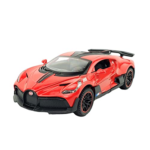 DUEVEL 1 32 Passend Für Bugatti DIVO Sports Alloy Toy Diecast Model Car Collection Sound and Light Gifts Red Druckgussmodelle Motorfahrzeuge(B) von DUEVEL