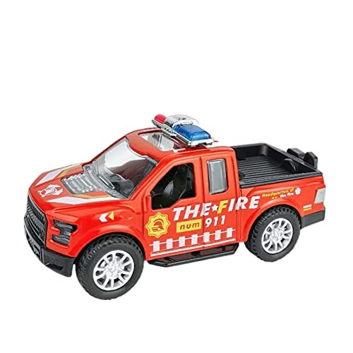 DUEVEL 1 43 Für Miniatur-Feuerwehr-Pickup-Truck-Polizeiauto-Legierungsmodell-Sammlerstück-Souvenir-Jungen-Geschenke Druckgussmodelle Motorfahrzeuge(D) von DUEVEL