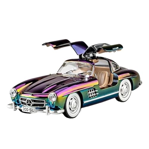 DUEVEL 1:24 Für Benz 300SL 1936 Klassische Auto Galvani Version Legierung Auto Diecast Metall Modell Trendy Ornament Spielzeug Druckgussmodelle Motorfahrzeuge(Purple) von DUEVEL