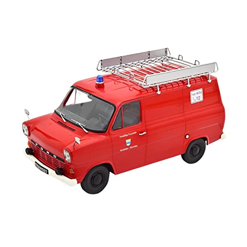 DUEVEL Für Ford Transit MKI 1970 1 18 Alloy Transport Van Feuerwehrauto Modellsammlung Spielzeug Jungen Geschenke Druckgussmodelle Motorfahrzeuge von DUEVEL