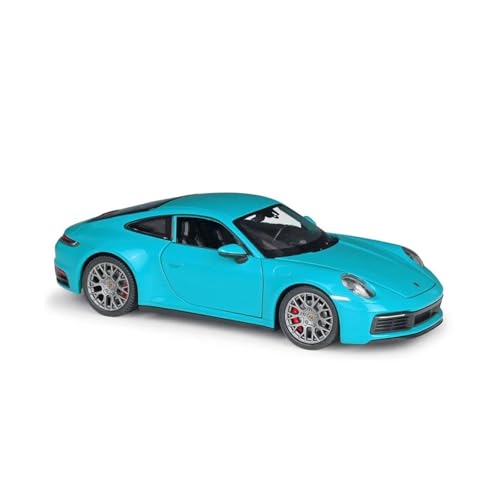 Diecast Modell 1 24 Für Porsche 911 Carrera 4S Legierung Metall Modell Auto Sport Auto Sammlung Dekoration Druckgussmodelle Motorfahrzeuge(Blau) von DUEVEL