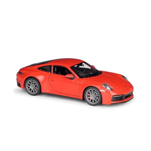 Diecast Modell 1 24 Für Porsche 911 Carrera 4S Legierung Metall Modell Auto Sport Auto Sammlung Dekoration Druckgussmodelle Motorfahrzeuge(Rot) von DUEVEL