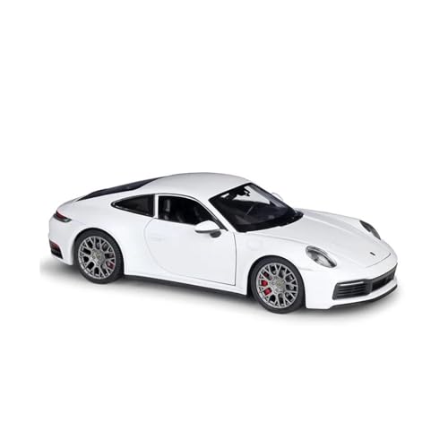 Diecast Modell 1 24 Für Porsche 911 Carrera 4S Legierung Metall Modell Auto Sport Auto Sammlung Dekoration Druckgussmodelle Motorfahrzeuge(Weiß) von DUEVEL