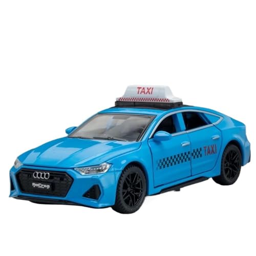 Für Audi RS7 Legierung Taxi Automodell Druckguss Simulation Sound Und Licht Spielzeug Sammlung Junge Geschenk 1 32 Druckgussmodelle Motorfahrzeuge(Blau) von DUEVEL