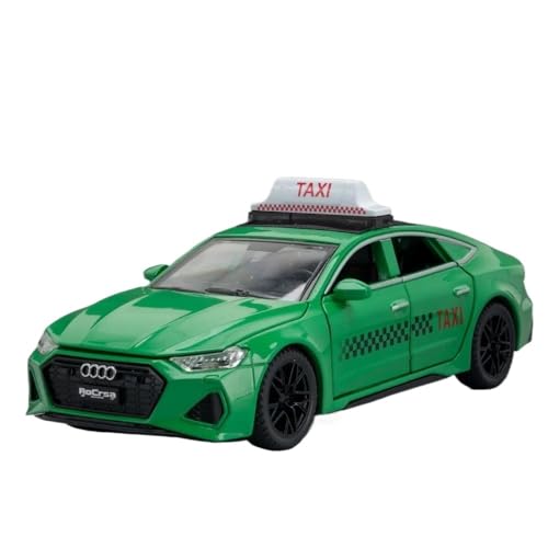 Für Audi RS7 Legierung Taxi Automodell Druckguss Simulation Sound Und Licht Spielzeug Sammlung Junge Geschenk 1 32 Druckgussmodelle Motorfahrzeuge(Grün) von DUEVEL