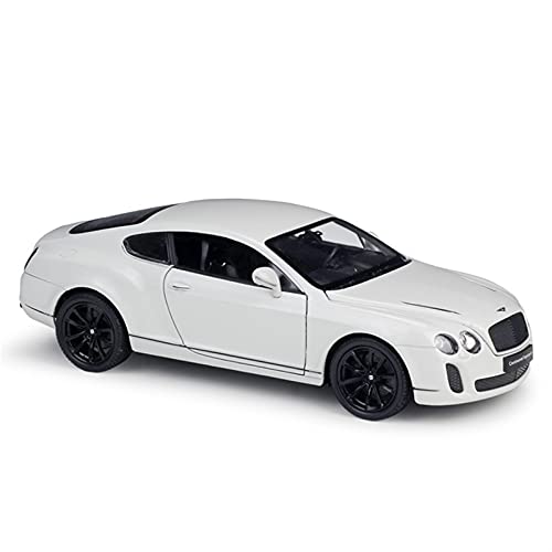 Für Bentley Continental Supercar 1 24 Lernspielzeug Für Kinder Automodell Sammlerstücke Für Erwachsene Druckgussmodelle Motorfahrzeuge(Weiß) von DUEVEL