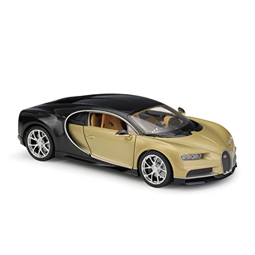 Für Bugatti Chiron Welly 1 24 Alloy Open Door Simulation Ornamente Kinderspielzeugauto Druckgussmodelle Motorfahrzeuge(Gold) von DUEVEL