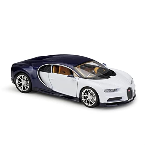 Für Bugatti Chiron Welly 1 24 Alloy Open Door Simulation Ornamente Kinderspielzeugauto Druckgussmodelle Motorfahrzeuge(Weiß) von DUEVEL