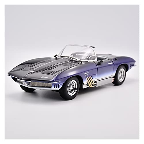 Für Chevrolet Corvette Blue Shark 1961 1 18 Legierung Automodell Druckguss Metall Spielzeug Handwerk Dekoration Druckgussmodelle Motorfahrzeuge von DUEVEL