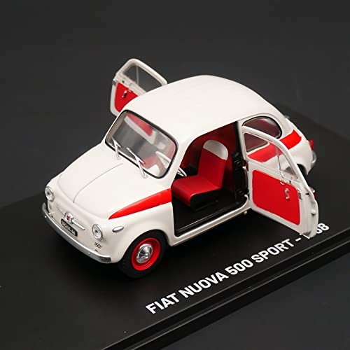 Für FIAT Nuova 500 Sport 1958 Metallspielzeugauto Diecast Model 1 24 Druckgussmodelle Motorfahrzeuge von DUEVEL