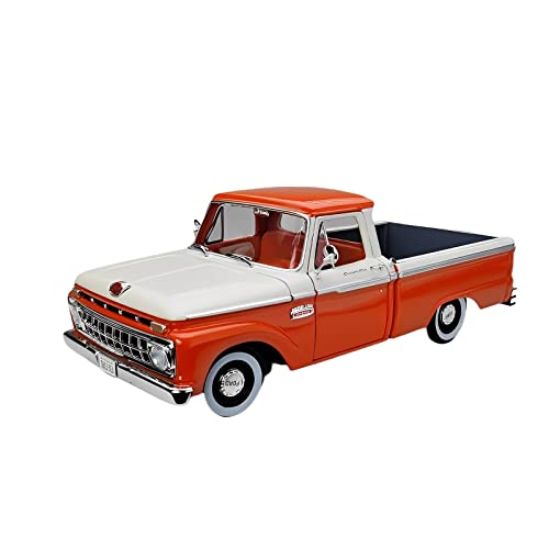 Für Ford F-100 Pickup 1965 1 18 Limited Edition Resin Classic Car Model Fine Metal Vehicles Collection Druckgussmodelle Motorfahrzeuge(Orange) von DUEVEL