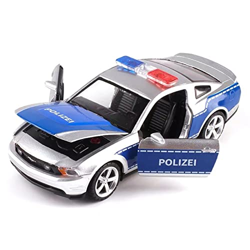 Für Ford Mustang GT Polizei Modell Spielzeugauto Druckguss Echo Light Spielzeugauto 1/32 Druckgussmodelle Motorfahrzeuge(3) von DUEVEL