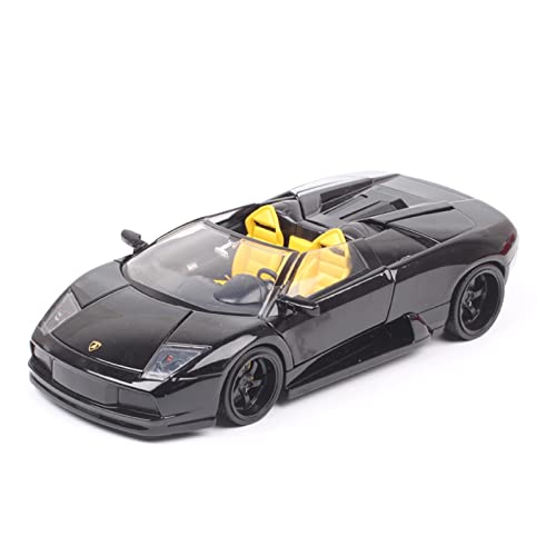 Für Lamborghini Bat Murcielago Convertible Fast and Furious Simulation Car Model Gift 1 24 Druckgussmodelle Motorfahrzeuge(Schwarz) von DUEVEL