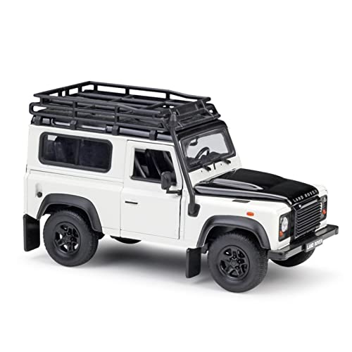 Für Land Rover Defender 1 24 Hochsimuliertes Automodell Spielzeug Kinderheimdekoration Druckgussmodelle Motorfahrzeuge(White 1) von DUEVEL