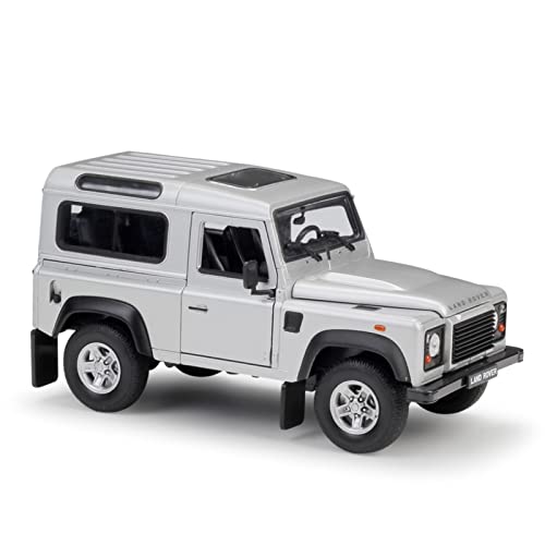 Für Land Rover Defender SUV 1 24 Alloy Simulation Model Children's Gift Collection Ornament Druckgussmodelle Motorfahrzeuge(Grau) von DUEVEL