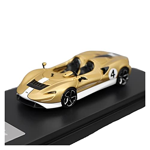 Für Mclaren 765LT 1 64 Legierung Supercar Cabrio Modell Klassische Simulation Fahrzeug Souvenir Ornamente Druckgussmodelle Motorfahrzeuge(Gold) von DUEVEL