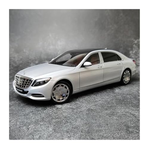 Für Mercedes-Benz Maybach S KLASSE S600 Metallmodellauto Maßstab Automodell 1 18 Druckgussmodelle Motorfahrzeuge(Silver 76292) von DUEVEL