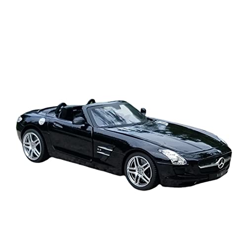 Für Mercedes-Benz SLS Sportwagen Legierung Modellsimulation Metall Auto Ornamente Sammlung 1 24 Druckgussmodelle Motorfahrzeuge(Schwarz) von DUEVEL