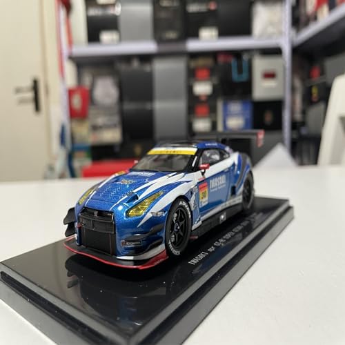 Für Nissan R35 GT-R Super GT300 2014 Racing Legierung Auto Statische Sammeln Modell 1 43 Maßstab Metall Spielzeug Druckgussmodelle Motorfahrzeuge von DUEVEL