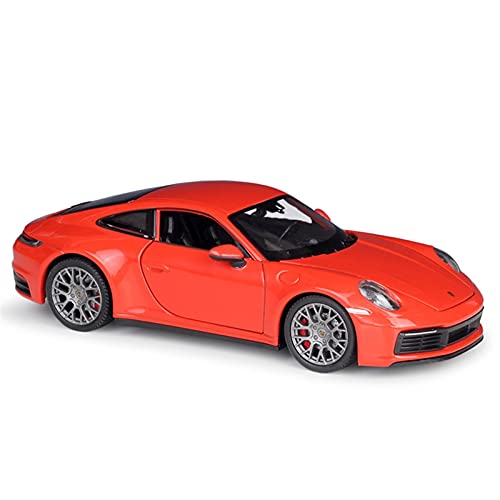 Für Porsche 911 Carrera 4S 1 24 Simulation Spielzeugautomodell Sammlerstücke Können Als Geschenk Verwendet Werden Druckgussmodelle Motorfahrzeuge(Rot) von DUEVEL