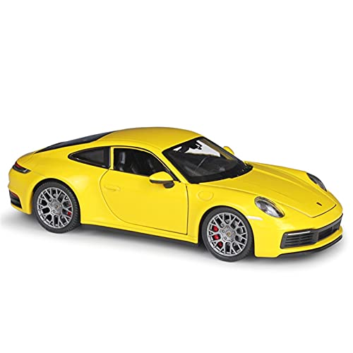 Für Porsche 911 Carrera 4S 1 24 Simulation Spielzeugautomodell Sammlerstücke Können Als Geschenk Verwendet Werden Druckgussmodelle Motorfahrzeuge(Yellow) von DUEVEL