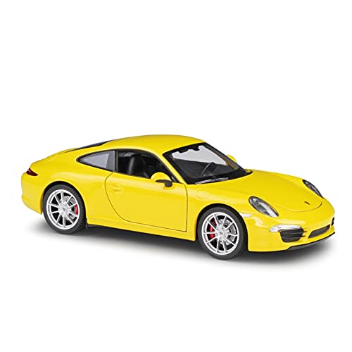 Für Porsche 911 Carrera S 1 24 Simulation Spielzeugautomodell Sammlerstücke Können Als Geschenk Verwendet Werden Druckgussmodelle Motorfahrzeuge(Yellow) von DUEVEL