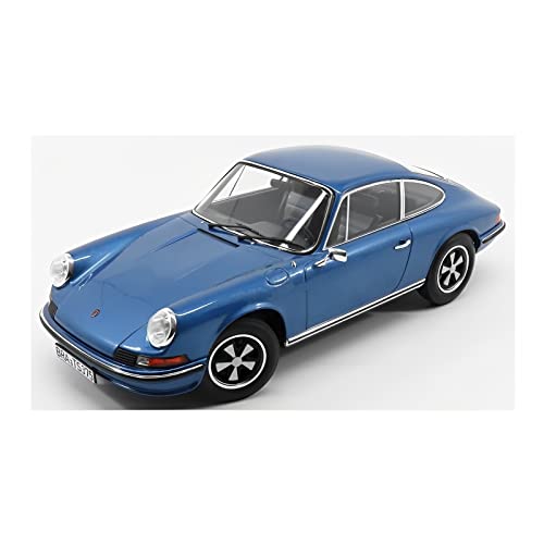 DUEVEL Für Porsche 911S Coupé 1973 1 18 Metallic Blau Legierung Autos Modell Souvenir Dekoration Geschenke Druckgussmodelle Motorfahrzeuge von DUEVEL