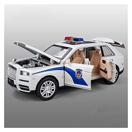 Für Rolls-Royce Polizeiauto Simulation Pull Back Sound und Leichtmetall Kinderspielzeugauto 1 24 Druckgussmodelle Motorfahrzeuge von DUEVEL