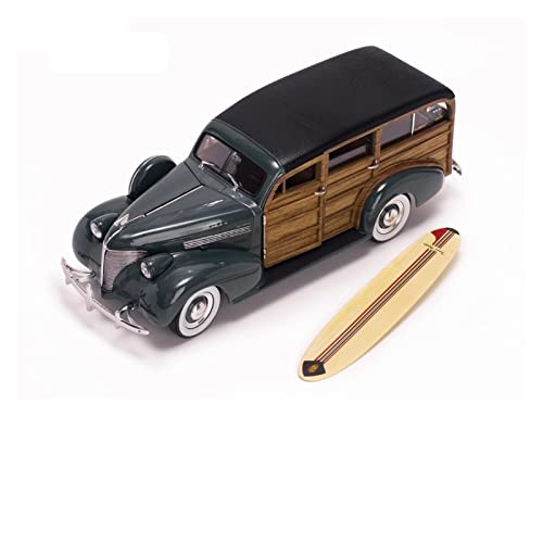 Für Simulation Automodell 1939 Chevrolet Woody Surf Auto Metall Automodell Ornamente 1 18 Druckgussmodelle Motorfahrzeuge(Chrom) von DUEVEL