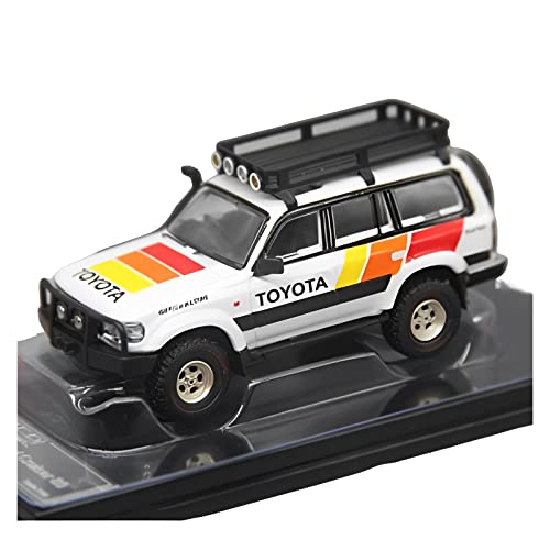 Für Toyota LC80 TRD 1 64 Legierung Dirt Bike Automodell Metalldruckguss Fahrzeug Junge Spielzeug Geschenk Druckgussmodelle Motorfahrzeuge(B) von DUEVEL