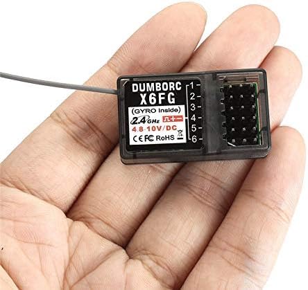 DUMBORC X6FG 6Channel Receiver with Gyro for X4 X5 X6 X10P DDF RC Transmitter Cars Boats Tanks von DUMBORC