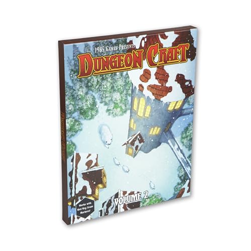 DUNGEON CRAFT Volume 2 Spiel, Hunderte von Geländeteilen, Cut Place Play, Bauen Sie interaktive Karten, doppelseitig & wasserabweisend, tragbare 2,5 cm Rasterüberlagerung, funktioniert mit von DUNGEON CRAFT