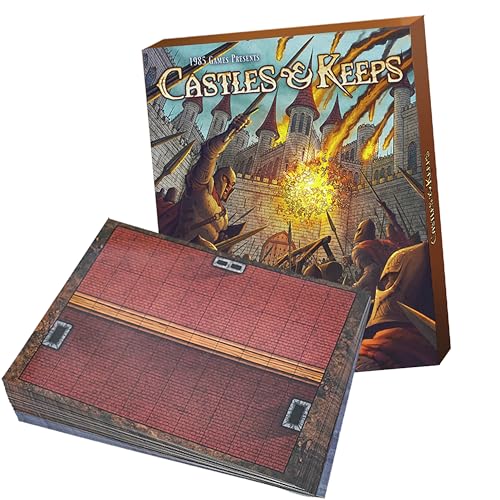 DUNGEON CRAFT: Castles & Keeps Brettspiel, 1000+ Fantasy Tabletop Rollenspiel Geländefliesen für Dungeon Battle Maps, doppelseitig, trocken/nass abwischbar – D&D kompatibel von DUNGEON CRAFT