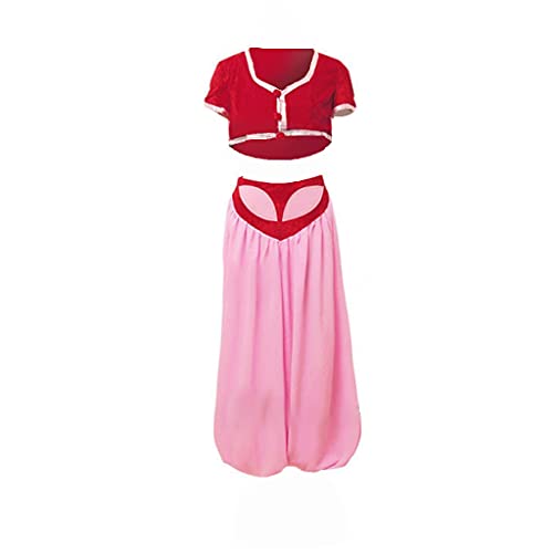 DUNHAO COS Damen I Dream of Jeannie Cosplay Jeannie Rot Anzug Kostüm (M) von DUNHAO COS