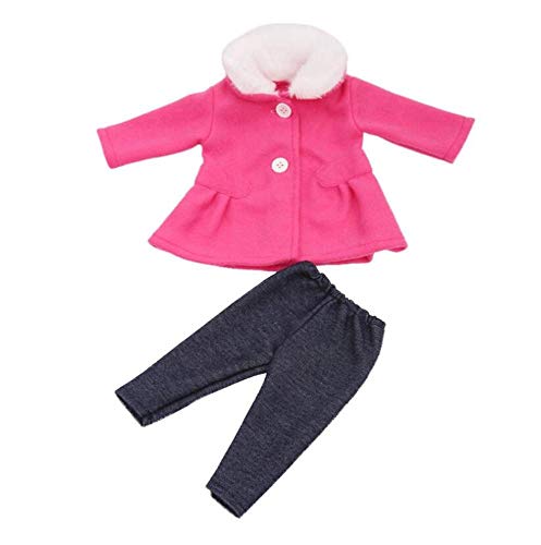 DUORUI Puppenkleid Kleid Winter Outfit Mantel mit Plüsch Kragenhose für American Girl Puppe 18 Zoll DUORUI Puppenkleid Kleid Winter Outfit Mantel mit Plüsch Kragenhose für American Girl Puppe 18 Zoll von DUORUI